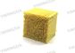 Nylon Square Foot Brush Yellow Color Auto Cutter Bristle 50 * 50 *43mm For Orox